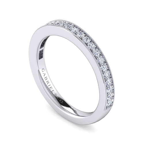 14K White Gold Matching Wedding Band