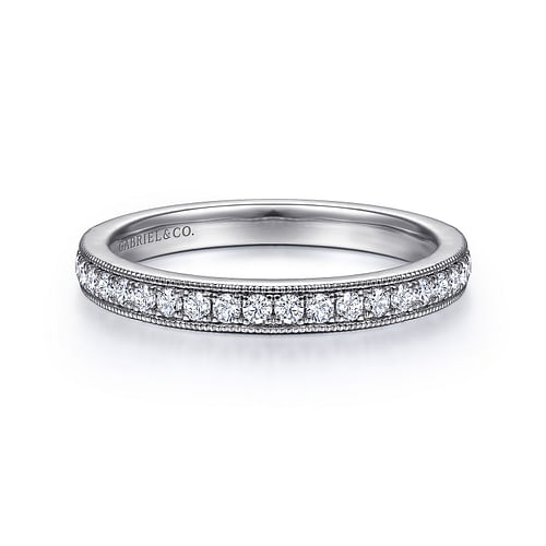 14K White Gold Matching Wedding Band