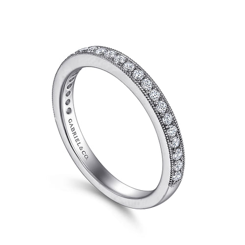 14K White Gold Matching Wedding Band