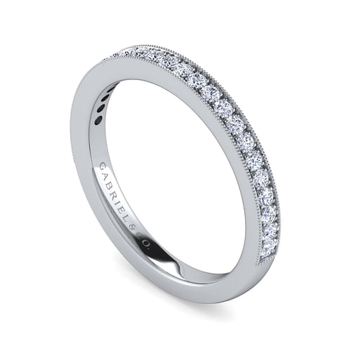 14K White Gold Matching Wedding Band