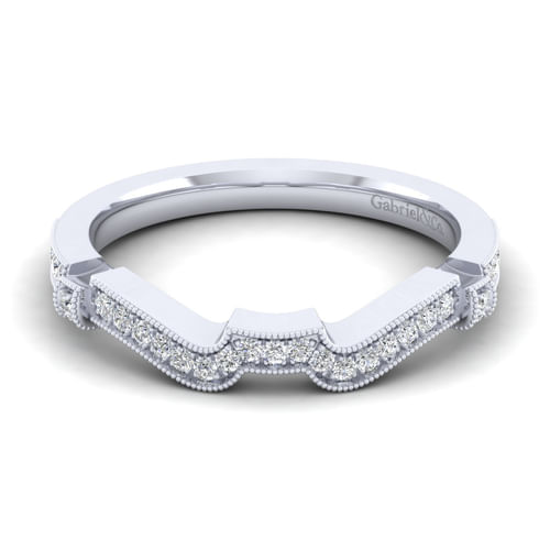 14K White Gold Matching Wedding Band
