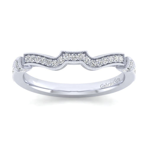 14K White Gold Matching Wedding Band