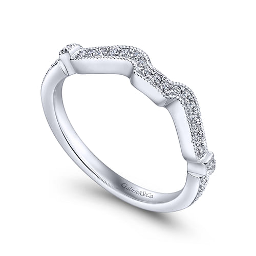 14K White Gold Matching Wedding Band