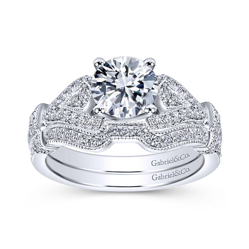 14K White Gold Matching Wedding Band