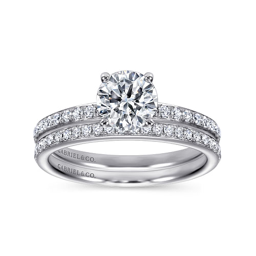 14K White Gold Matching Wedding Band