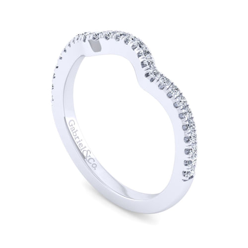 14K White Gold Matching Wedding Band