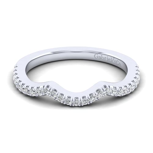 14K White Gold Matching Wedding Band