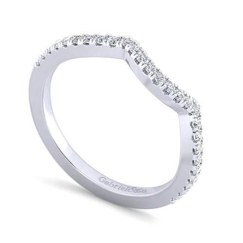 14K White Gold Matching Wedding Band