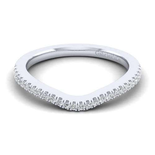 14K White Gold Matching Wedding Band