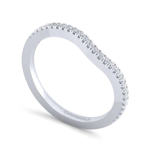 14K White Gold Matching Wedding Band