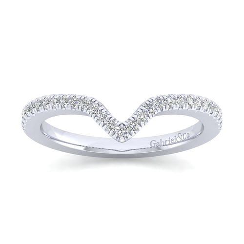 14K White Gold Matching Wedding Band