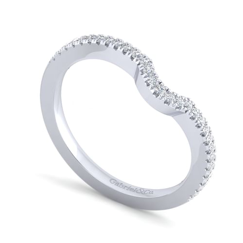 14K White Gold Matching Wedding Band