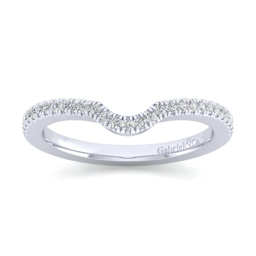 14K White Gold Matching Wedding Band