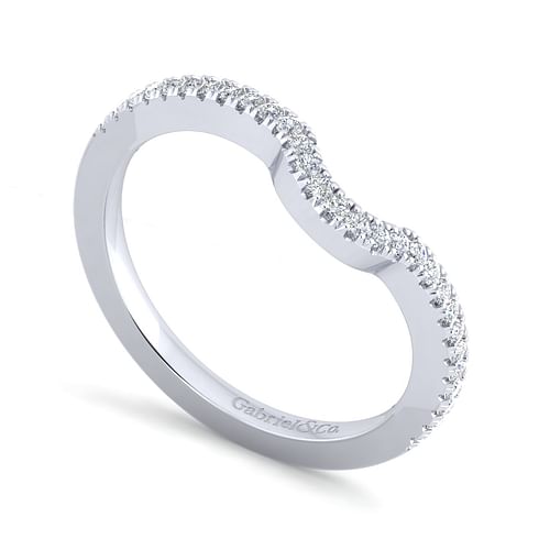 14K White Gold Matching Wedding Band