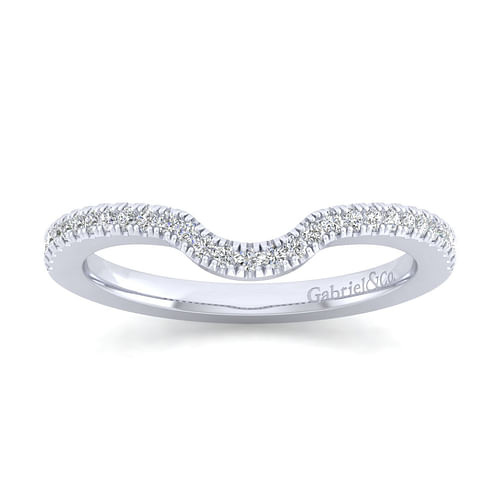 14K White Gold Matching Wedding Band