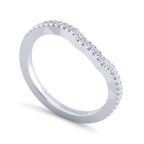 14K White Gold Matching Wedding Band