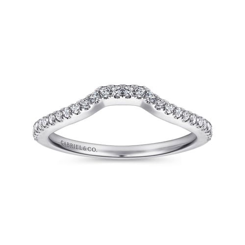 14K White Gold Matching Wedding Band