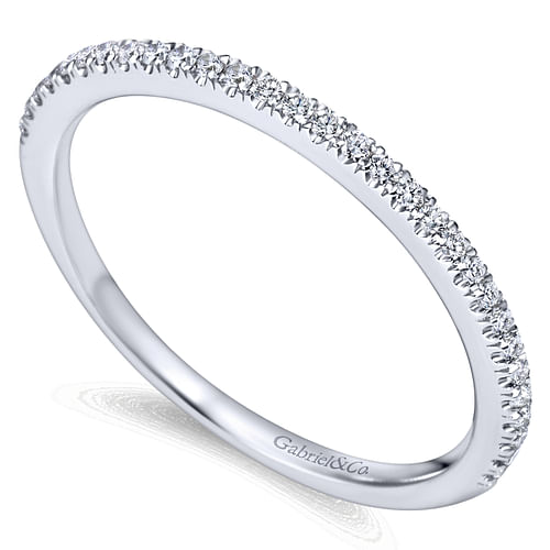 14K White Gold Matching Wedding Band