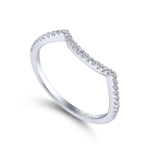 14K White Gold Matching Wedding Band