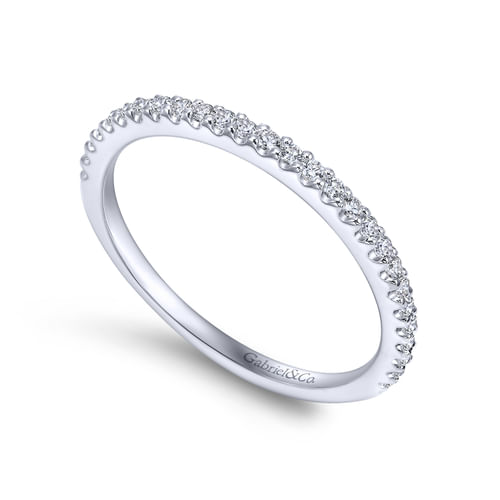 14K White Gold Matching Wedding Band