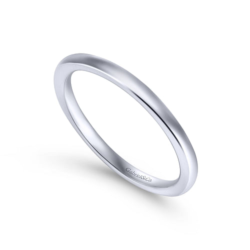 14K White Gold Matching Wedding Band