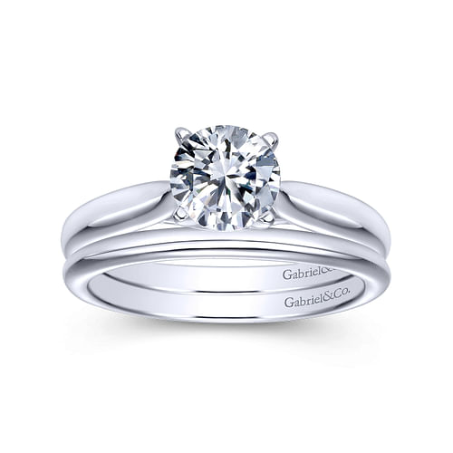 14K White Gold Matching Wedding Band