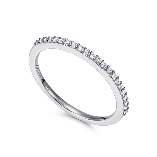 14K White Gold Matching Wedding Band