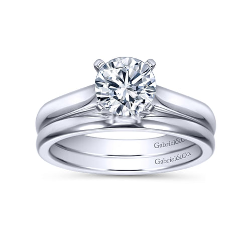 14K White Gold Matching Wedding Band