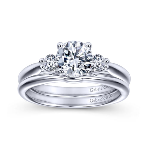 14K White Gold Matching Wedding Band