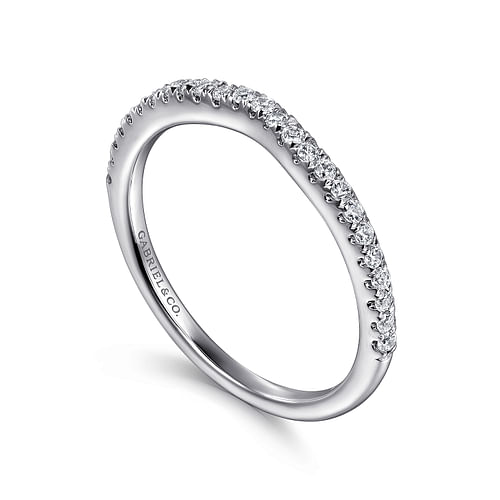 14K White Gold Matching Wedding Band