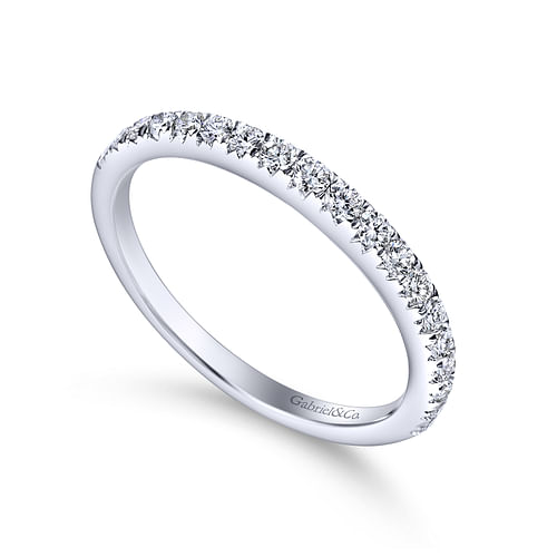 14K White Gold Matching Wedding Band