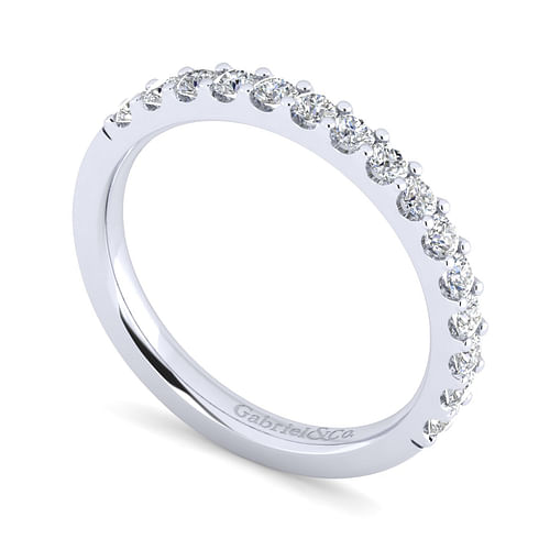 14K White Gold Matching Wedding Band