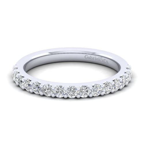 14K White Gold Matching Wedding Band