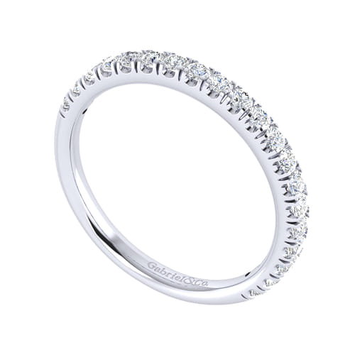 14K White Gold Matching Wedding Band