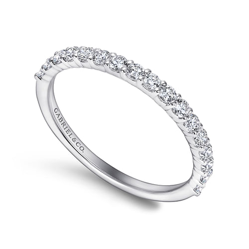 14K White Gold Matching Wedding Band