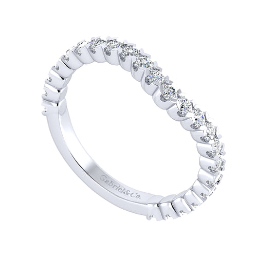 14K White Gold Matching Wedding Band