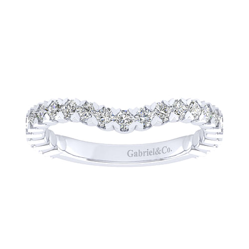 14K White Gold Matching Wedding Band