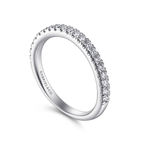 14K White Gold Matching Wedding Band