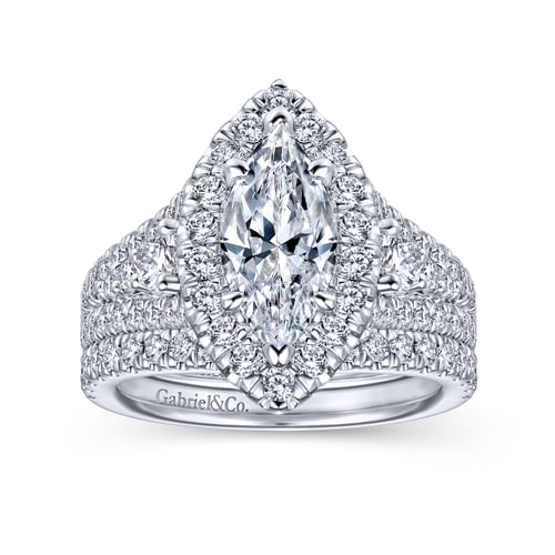 14K White Gold Matching Wedding Band