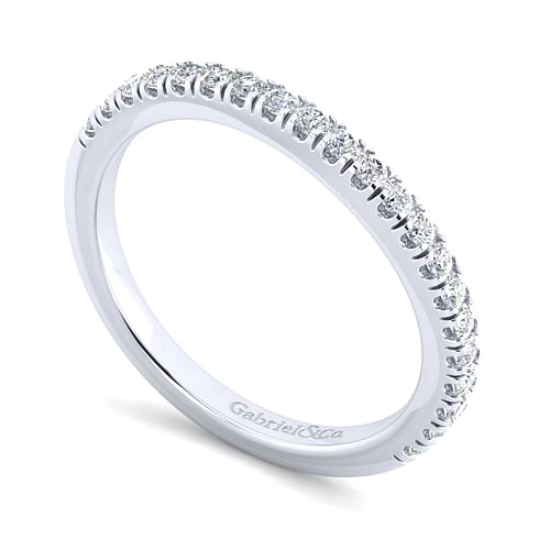 14K White Gold Matching Wedding Band