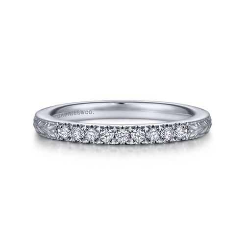14K White Gold Matching Wedding Band