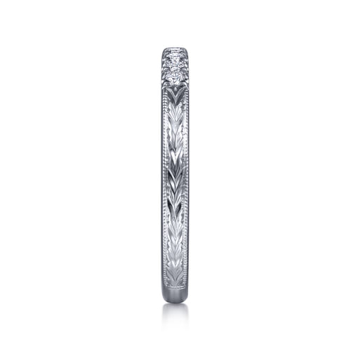 14K White Gold Matching Wedding Band
