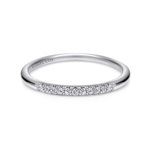 14K White Gold Matching Wedding Band
