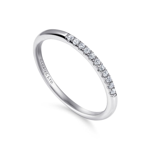 14K White Gold Matching Wedding Band