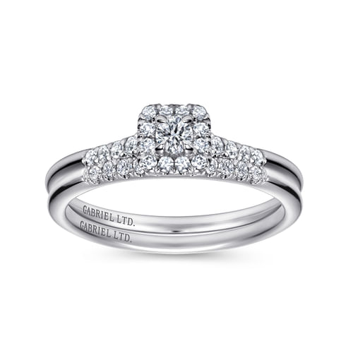 14K White Gold Matching Wedding Band