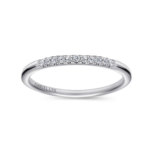 14K White Gold Matching Wedding Band