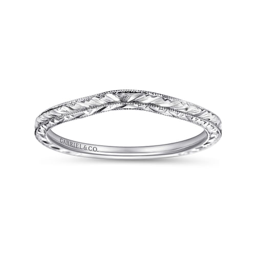 14K White Gold Matching Wedding Band
