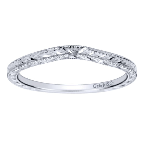 14K White Gold Matching Wedding Band