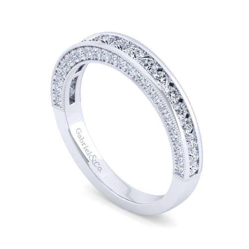 14K White Gold Matching Wedding Band