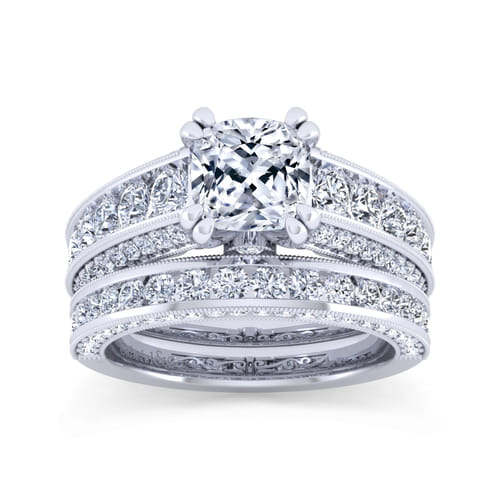 14K White Gold Matching Wedding Band